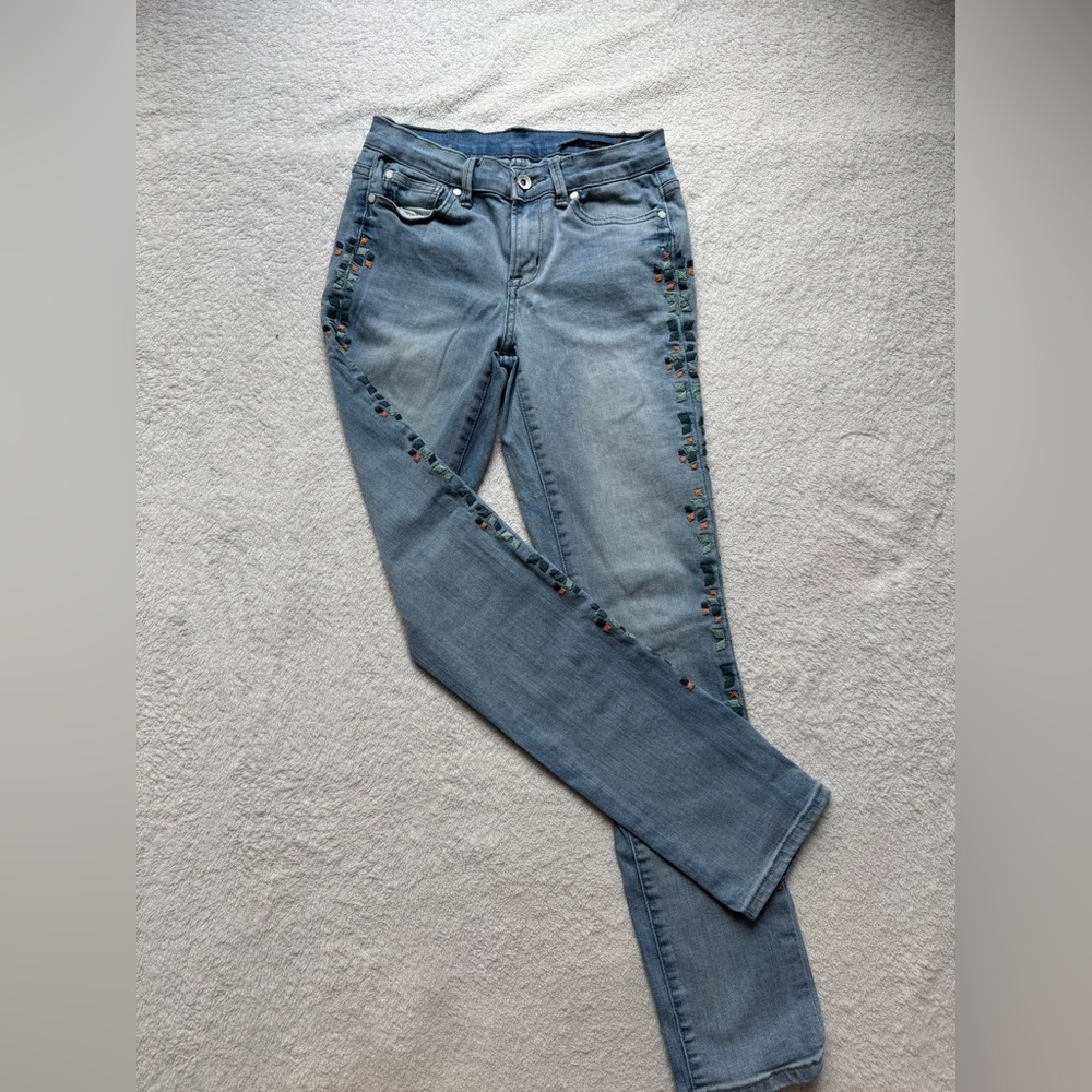 Calvin Klein Light Blue Skinny Jeans with Embroidery